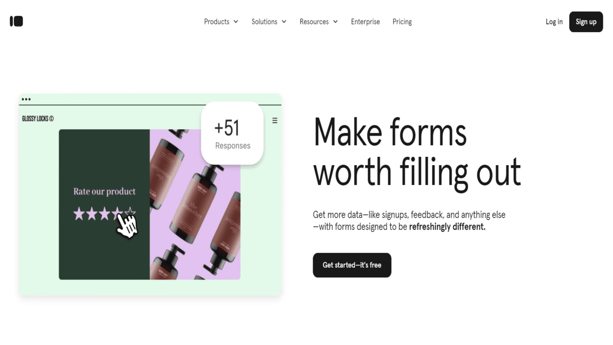 Typeform Homepage