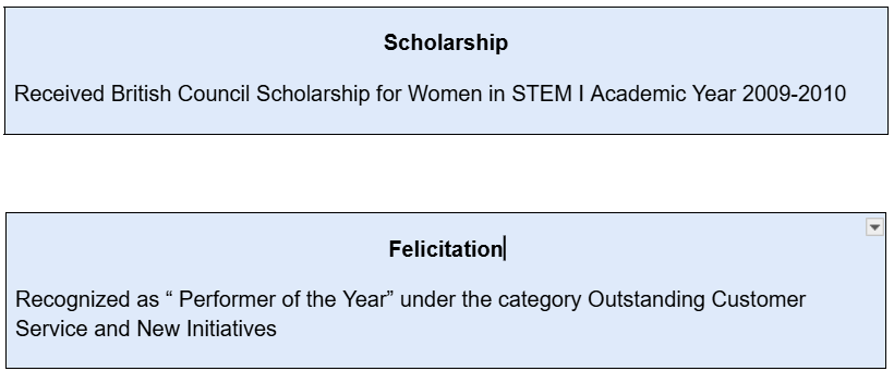 How To Write Awards or Recognition in Resume