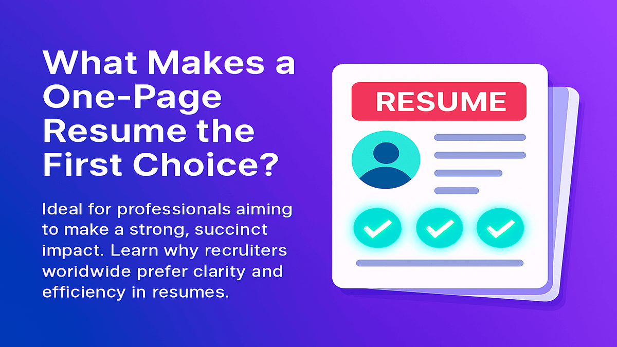 One Page Resume