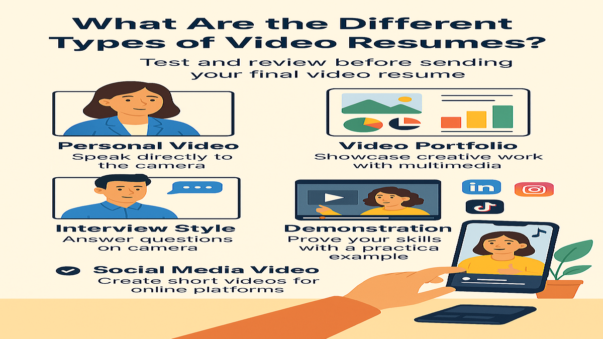 Different types of video resumes 